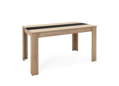 Tafel Niklas 138x80cm - melamine - artisanale eik & antraciet