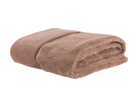 Plaid Tomo 150x200cm - polyester - mokka