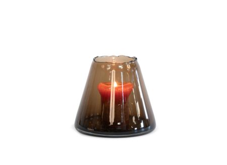 Vaas H33cm - glas - mocha