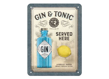 Plakkaat 15x20cm Gin Tonic
