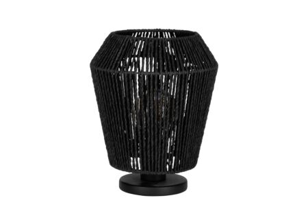 Tafellamp Persley E27 H27,5cm staal zwart