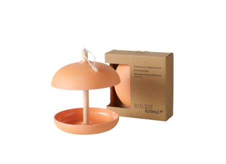 Vogelhuisje Giardino Ø21cm - kunststof/bamboe - oranje