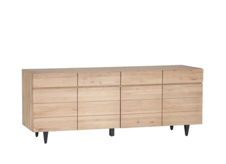 Dressoir Palacio 225cm - eik massief & decor- naturel