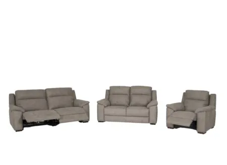 Zetel Grande 3+2+1-zit - stof - silver grey met relax