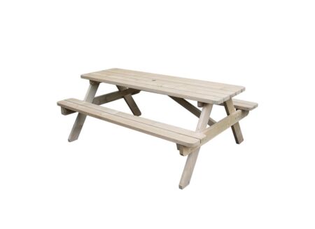 Picknicktafel 151x180cm - hout massief - beige