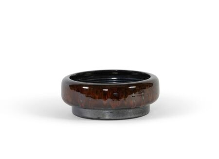 Kaarsenhouder Ø28x10,5cm - stoneware - bordeaux