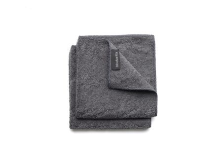 Microvezeldoek Brabantia 30x30cm - microvezel - grijs, set van 2