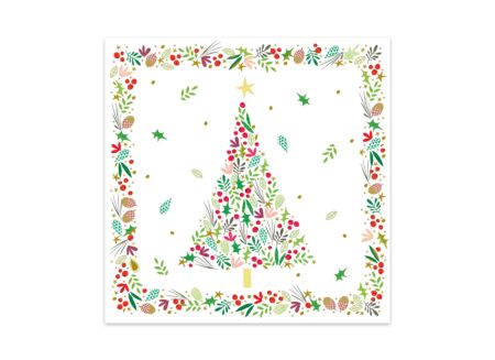 Serviette Turnowsky Christmas 33x33cm - papier - multicolor 20 stuks