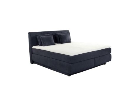 Boxspring Carla Max 180x200cm met opbergruimte stof micro blauw