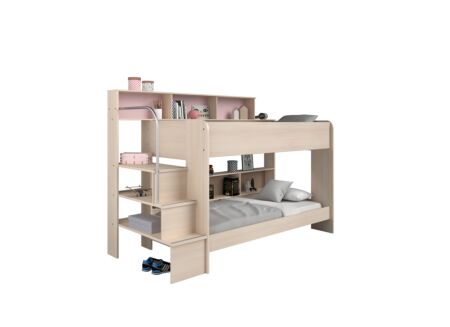 Stapelbed Bibop 90x200cm - meubelplaat - acacia