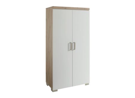 Kleerkast 95cm - decor - oak chalk/wit