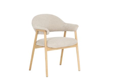 Chaise Hierro 60x57x80cm - tissu - beige