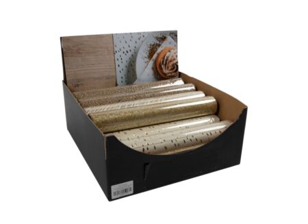 Tafelloper 28x150cm - stof - gebroken wit