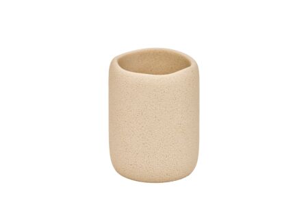Beker Oleya Ø7,7x9,9cm - polyresine - beige