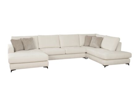 Hoeksalon Izmir 378x230cm - stof - greige