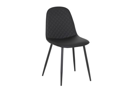 Stoel Chuck 45x42x86cm - lederlook - zwart