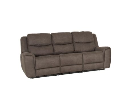 Zetel Cluny 3-zit - stof - bruingrijs met relax