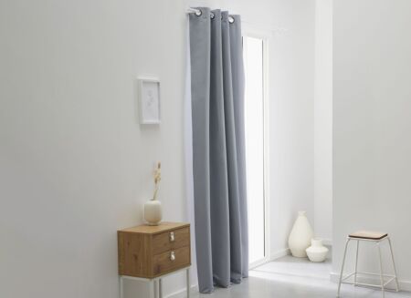 Gordijn verduisterend Ultra 140x240cm - polyester - grijs verduisterend