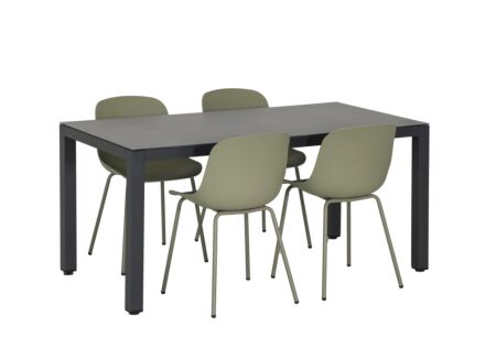 Tuinset Breeze 160x80cm met 4 stoelen Atacama