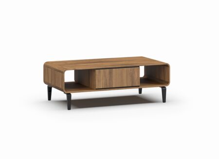 Salontafel 135x68cm - melamine - brushed walnut nature