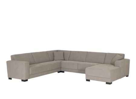 Hoeksalon Willy 322x276cm - stof - grijs