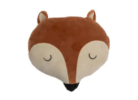 Aperçu - Coussin Fox Head 38x34cm - tissu - brun