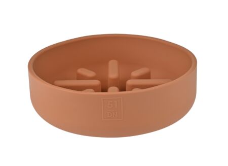 Voerbak Sili Trage voederbak 1400ml - silicoon - terracotta