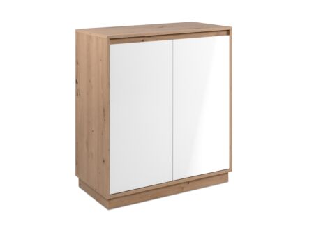 Commode Phoenix 79cm - decor - artisanale eik & wit
