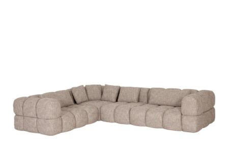 Hoeksalon Parkaway 350x270cm - stof - roze