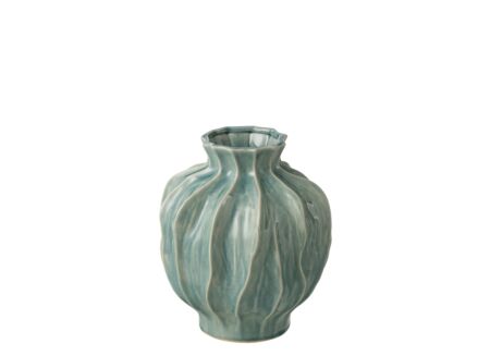 Vaas Jules H26cm - porselein - blauw