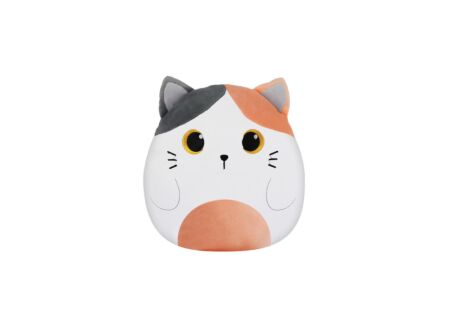 Kussen Kat 33x30cm - stof - wit