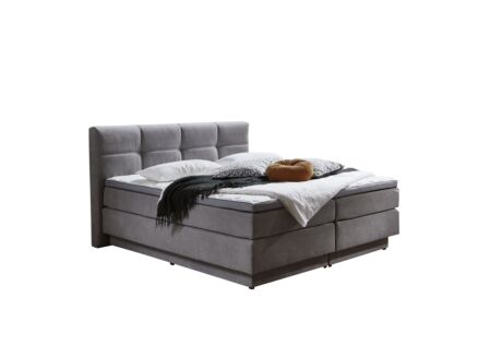 Boxspring BX2110 Portage 160x200cm met opbergruimte - stof - middengrijs