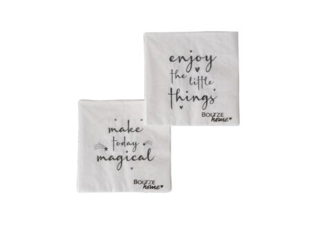 Serviette Magic 17x17cm wit 20 stuks