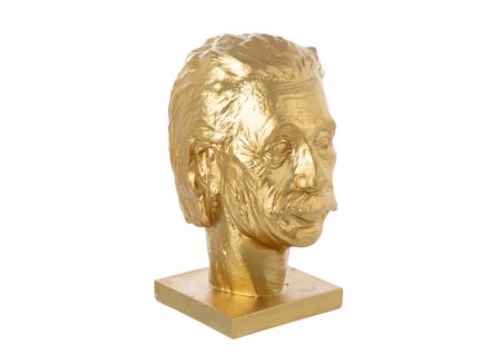 Beeldje Einstein 14,5x18x25,6cm - kalk - goud
