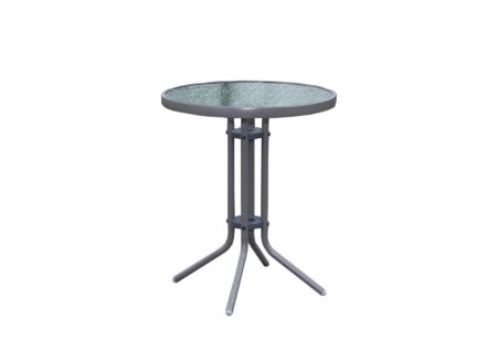 Tuintafel Falcon Ø60cm - metaal - lichtgrijs