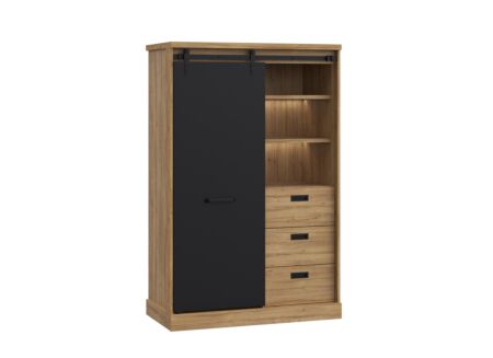 Buffetkast Kaszimiro 103cm - decor - waterford eik/zwart
