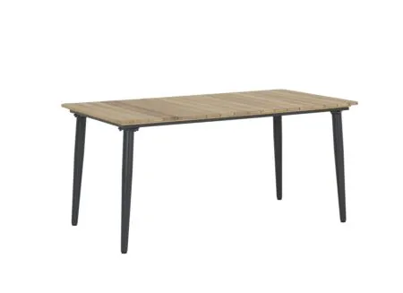 Table de jardin Brisk 160x90cm teck massif aluminium - Table Brisk 160x90cm - teck massif & aluminium - naturel