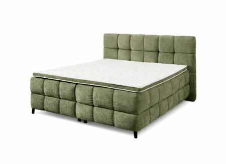 Bedbox Molly 180x200cm - stof - groen met opbergruimte
