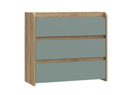 Ladekast Hoa 105x41x94cm - decor - mauvella eik & groen
