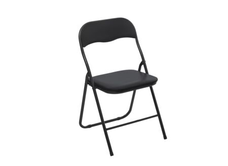 Klapstoel ZH43cm - metaal & PVC - zwart