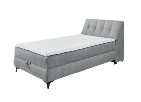 Bedbox Atlantis 120x200cm  met opbergruimte stof grijs