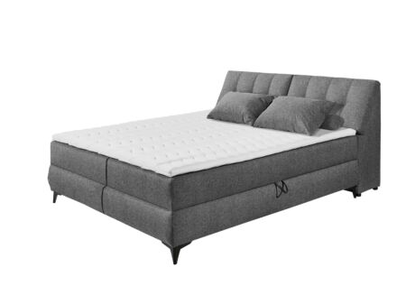 Bedbox Atlantis 180x200cm met opbergruimte stof antraciet