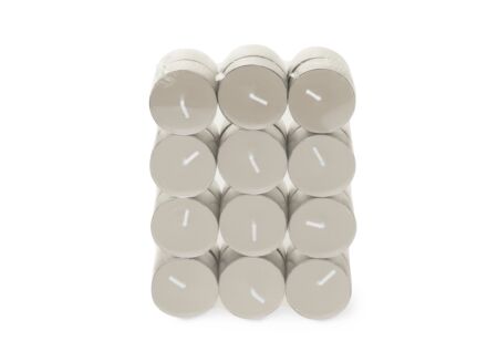 Theelichtjes Mindful Morning 4,5u grijs, 24 stuks