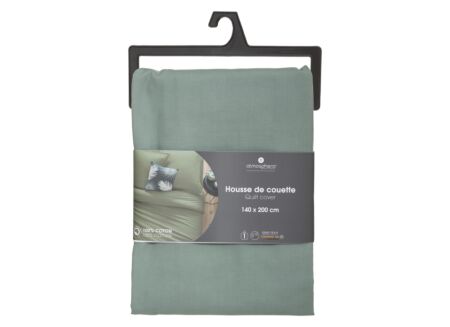Dekbedovertrek 140x220cm - katoen - celadon excl. kussenslopen