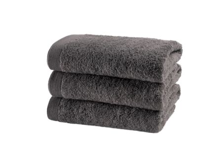 Handdoek Flora 50x100cm - katoen - grey charcoal