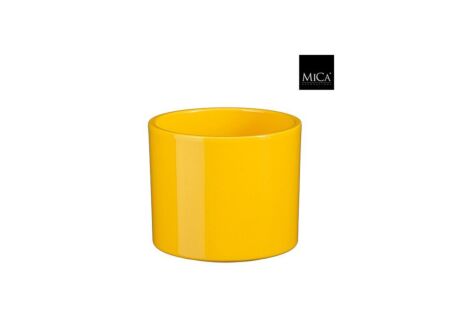 Bloempot Era H14,5cm keramiek geel