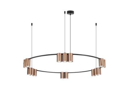 Hanglamp Ø100cm 15xGU10 - aluminium - brons