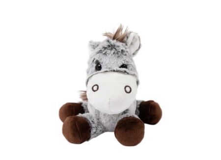Knuffel Ezel H18cm - stof - grijs