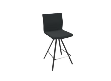 Barstoel Silva ZH66cm - kunststof - zwart