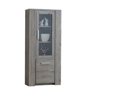 Vitrinekast Elite  85cm - decor - rustic oak